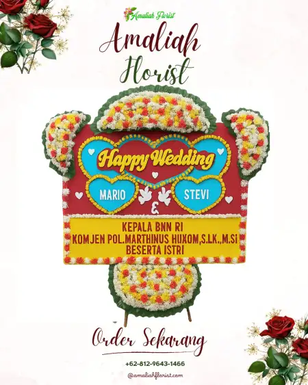 Papan Bunga Pernikahan Pepedan